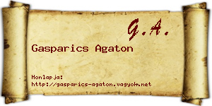 Gasparics Agaton névjegykártya
